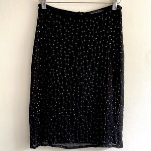 FRENCH CONNECTION black sequin pencil skirt size S